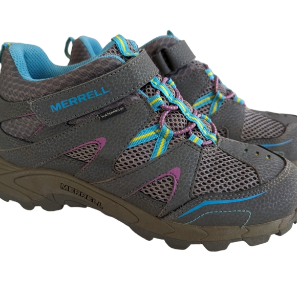 Merrell Girls sz 4 Hilltop Mid hiking boots - Picture 3 of 6